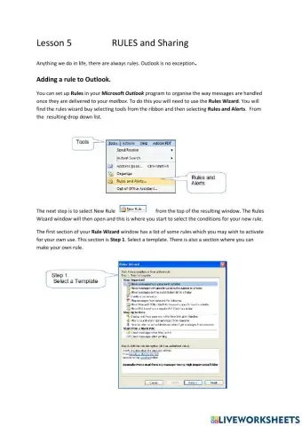 Lesson 5 RULES and Sharing