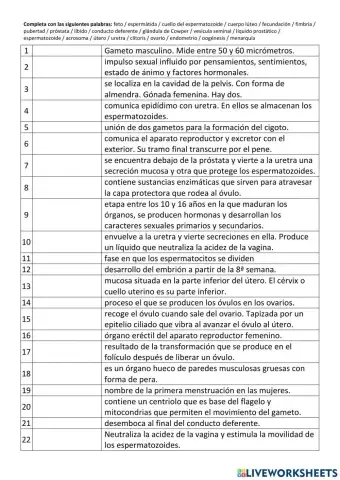 La reproducción 3ºESO