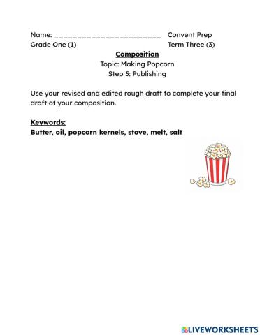 Composition - Making Popcorn