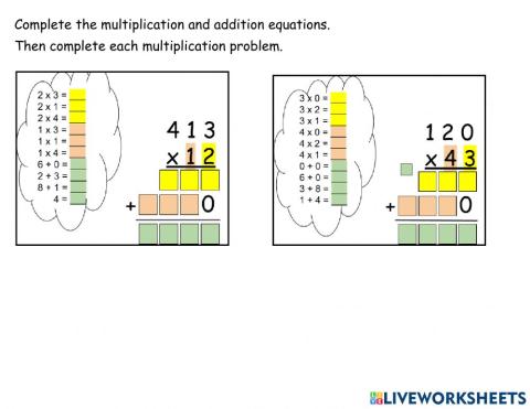 Long Multiplication 2-digit by 3-digit Intro