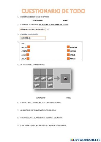 Cuestionario de todo