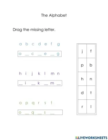 The Alphabet - Missing Letters