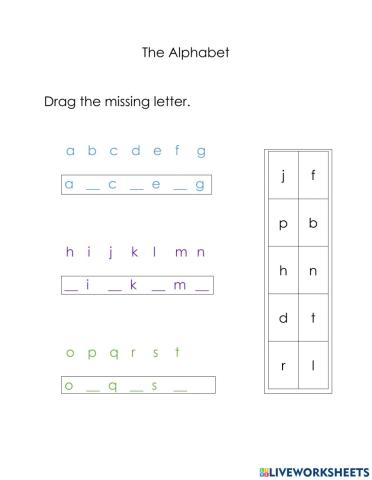 The Alphabet - Missing Letters