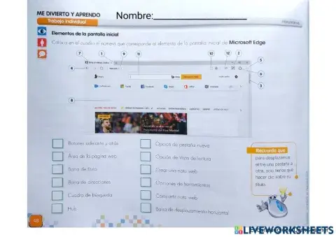 Hoja de trabajo interactiva 6p