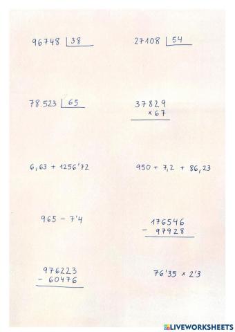 Operaciones básicas