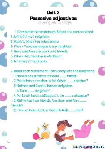 Possesive adjectives