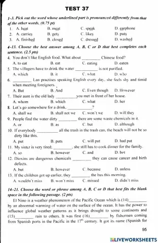 Bộ đề 10 -Lưu Hoằng Trí- Test 37