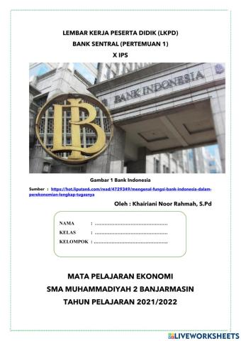 LKPD Bank Sentral Pertemuan 1