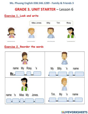 FAFNE3 - Unit starter lesson 6