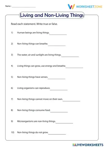 Living and non-living things