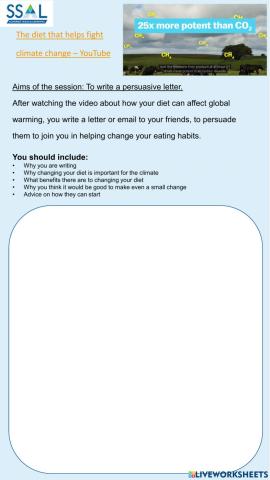 Persuasive writing about climate change