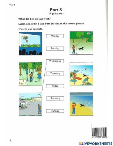 Movers 7 - T1 - Listening 3