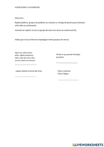 Repetición e Aliteración