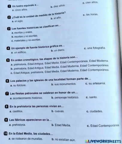 Unidad 9 el paso del tiempo