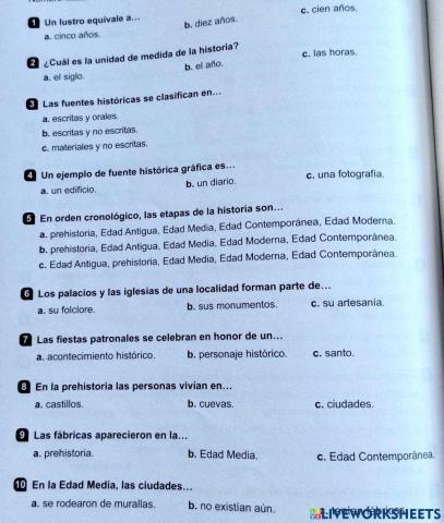 Unidad 9 el paso del tiempo