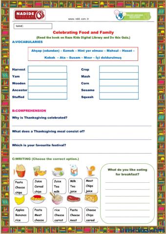 Reading(Celebrating Food and Family)