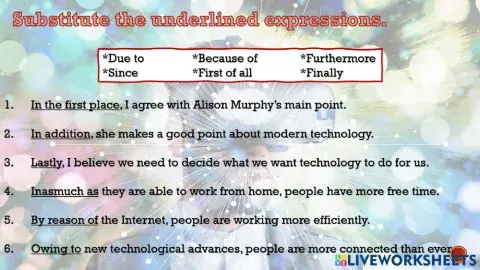 Expressions to present ideas