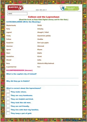 Reading (Colleen and the Leprechaun)