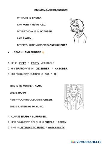 MOCK. READING COMPREHENSION. (ADAPTED)