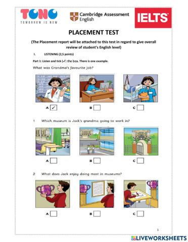 Placement test-Flyer