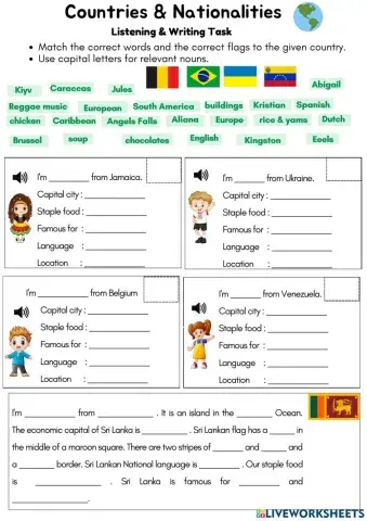 Countries and nationalities