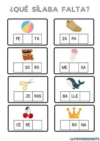 ¿Qué sílaba falta?