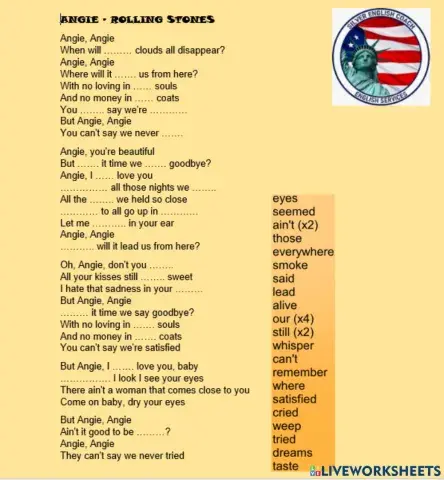 Listening song  angie