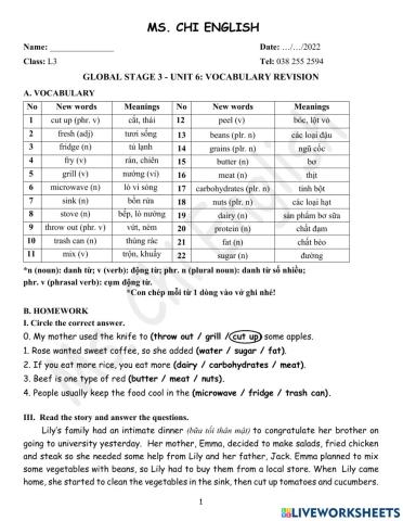 Foreign-Teacher-L3-U6-VOCAB-REVISION