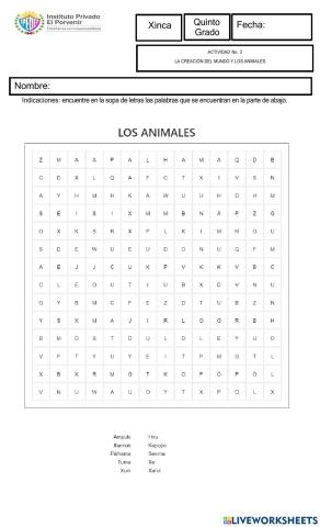 Los animales