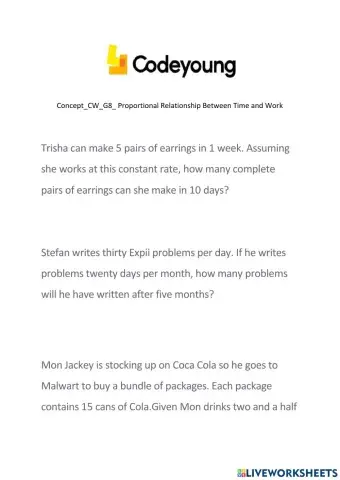 Concept-CW-G8- Proportional Relationship Between Time and Work