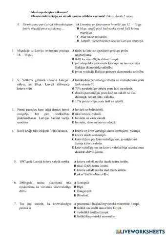 Gatavošanās CE latv.v. 9.kl. LAT2