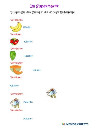 Dialog beim Einkaufen