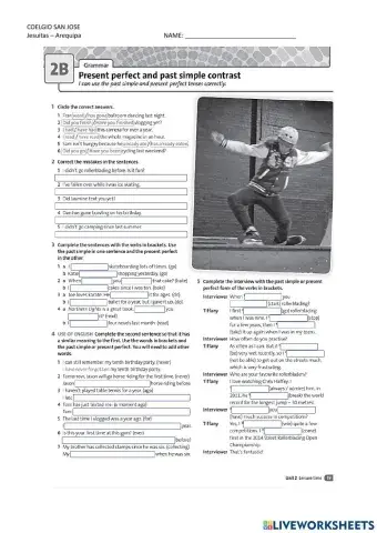 Outdoor and other activities