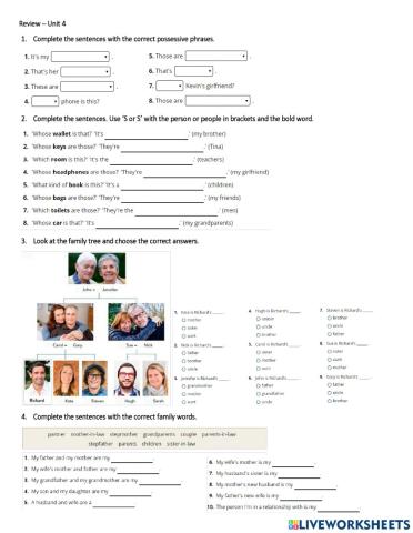 Review - Unit 4