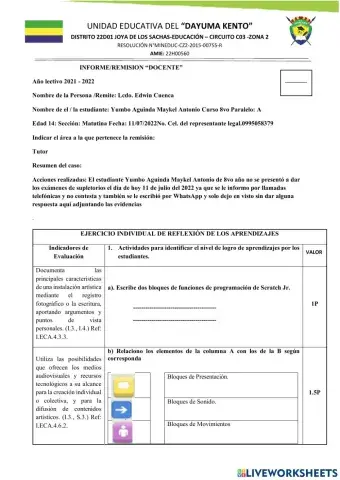 Evaluación del supletorio e.c.a.