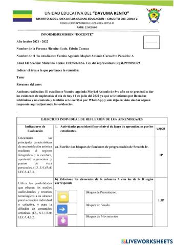 Evaluación del supletorio e.c.a.