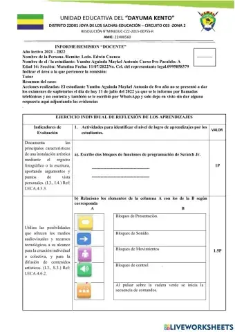 Evaluación del supletorio e.c.a.