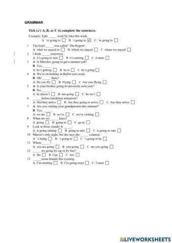 Going to vs Present continuous