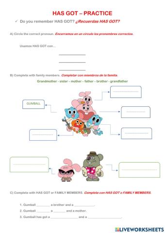 Has got live worksheet