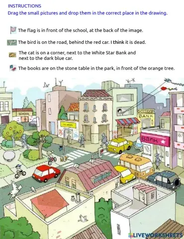 Prepositions - town