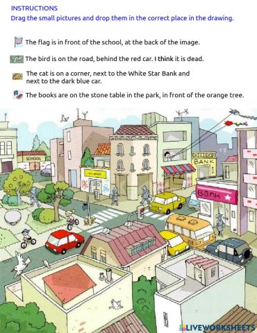 Prepositions - town