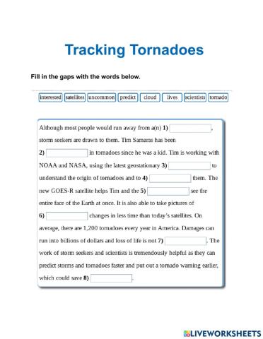 Tracking Tornadoes