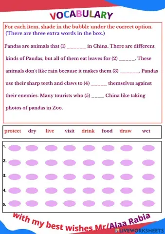Vocabulary No: 1 S 1