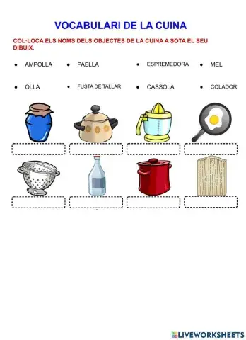 Vocabulari de la cuina