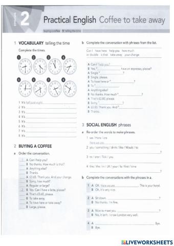 Practical English-Coffee to take away