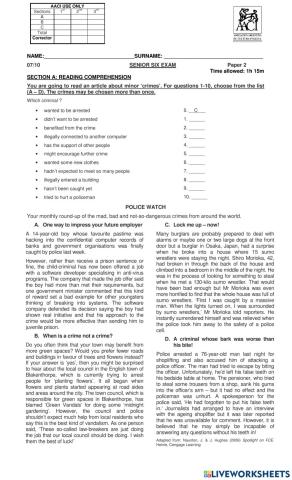 Senior 6 Paper 2 July 2010