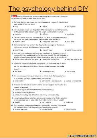 The psychology of DIY