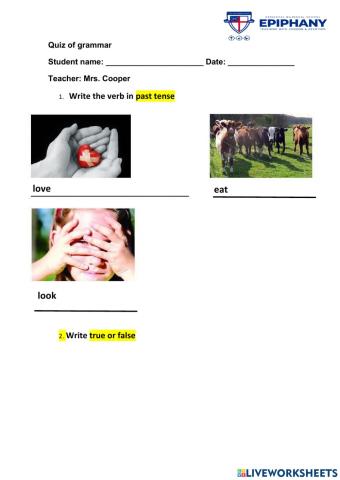 Quiz of grammar