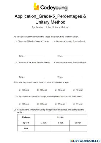 Application-Application of the Unitary Method