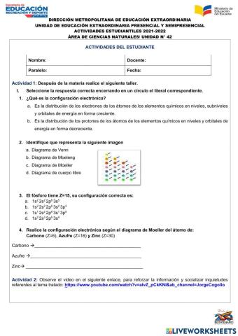 Configuración electronica